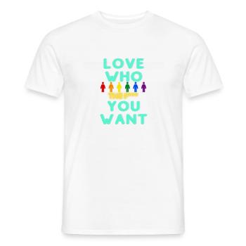 Love who (The F***) you want - Männer T-Shirt - Weiß - Vorne - AI Model Male 178 dark (178cm)