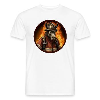 Esel Feuerwehr - Männer T-Shirt - Weiß - Vorne - AI Model Male 178 dark (178cm)