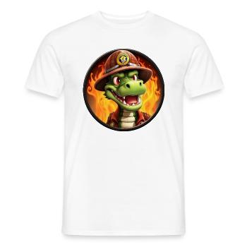 Crocodiles Pompiers - T-shirt homme - blanc - Devant - AI Model Male 178 dark (178cm)