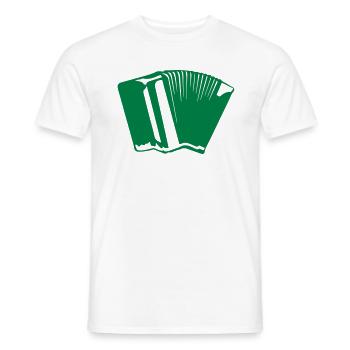accordeon instrument musique 306 - T-shirt homme - blanc - Devant - AI Model Male 178 dark (178cm)