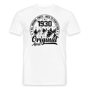 1930 avril Original : 94 Ans cadeau Anniversaire - T-shirt homme - blanc - Devant - AI Model Male 178 dark (178cm)