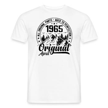 1965 avril Original : 59 Ans cadeau Anniversaire - T-shirt homme - blanc - Devant - AI Model Male 178 dark (178cm)
