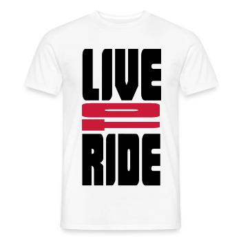 biker - Men's T-Shirt - white - Front - AI Model Male 178 dark (178cm)