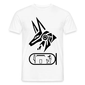 Gott Anubis (schwarz) - Männer T-Shirt - Weiß - Vorne - AI Model Male 178 dark (178cm)