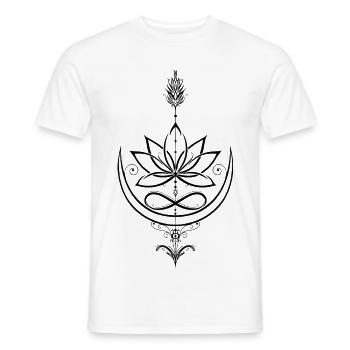 Lotus Lotusblume Yoga Pfeil - Männer T-Shirt - Weiß - Vorne - AI Model Male 178 dark (178cm)