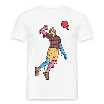Volleyball Spieler Eiscreme Kinder Volleyballer - Men's T-Shirt - white - Front - AI Model Male 178 dark (178cm)