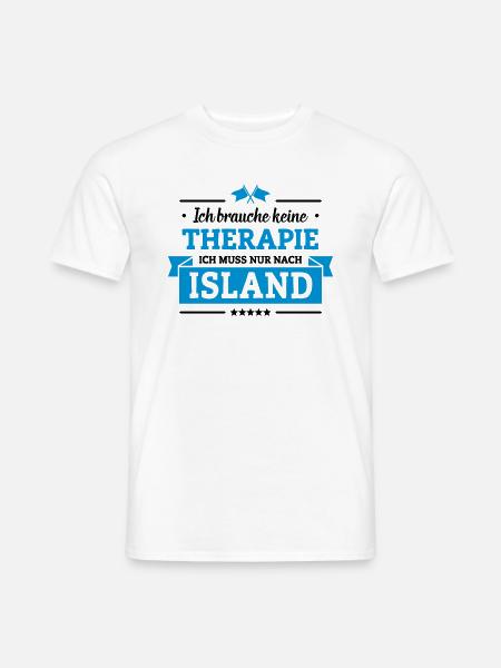 Nur nach Island - Männer T-Shirt - Weiß