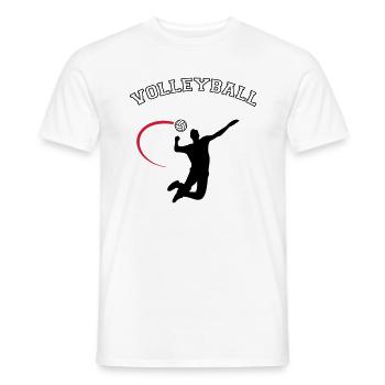 volleyball - T-shirt homme - blanc - Devant - AI Model Male 178 dark (178cm)