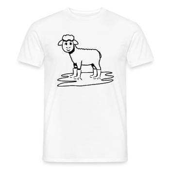 SHEEP BOOTS - Men's T-Shirt - white - Front - AI Model Male 178 dark (178cm)