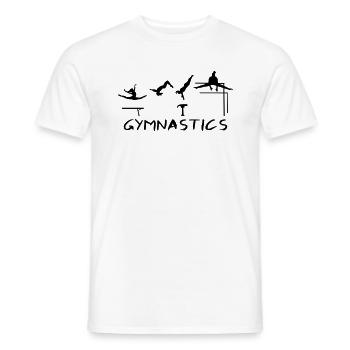Gymnastics, Gymnast - Men's T-Shirt - white - Front - AI Model Male 178 dark (178cm)