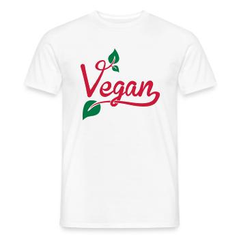 Vegan - T-shirt homme - blanc - Devant - AI Model Male 178 dark (178cm)