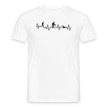 Triathlon Triathlete - Men's T-Shirt - white - Front - AI Model Male 178 dark (178cm)