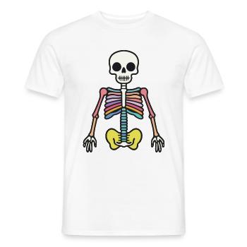 Icône squelette d’Halloween - T-shirt homme - blanc - Devant - AI Model Male 178 dark (178cm)