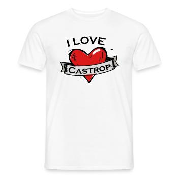 Castrop - Ich liebe Stadtnamen in Tattoo Stil - Männer T-Shirt - Weiß - Vorne - AI Model Male 178 dark (178cm)