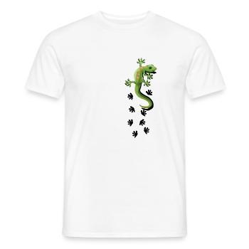 Gecko motifs Gekko gift idea Gecko lizard Asia - Men's T-Shirt - white - Front - AI Model Male 178 dark (178cm)