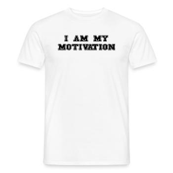 I am my sports motivation motivation sport - Men's T-Shirt - white - Front - AI Model Male 178 dark (178cm)