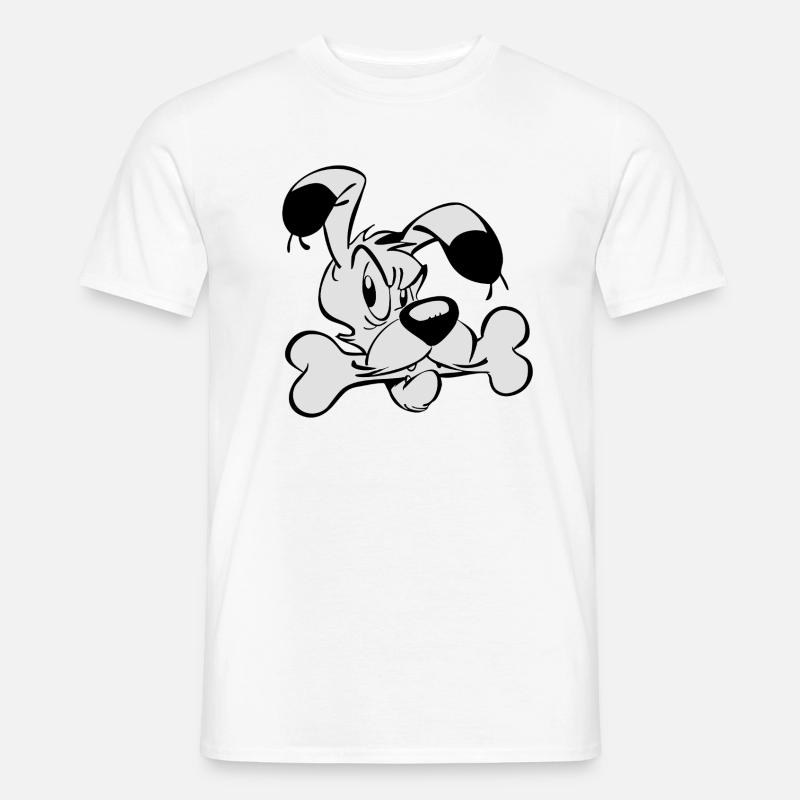 Astérix et Obélix - Idéfix Et Os - Mænd T-shirt - hvid