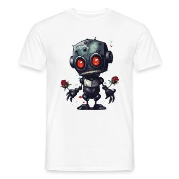 Lustiger Roboter - Männer T-Shirt - Weiß - Vorne - AI Model Male 178 dark (178cm)