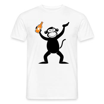 Monkey Beer Drôle De Fête Célibataire - T-shirt homme - blanc - Devant - AI Model Male 178 dark (178cm)