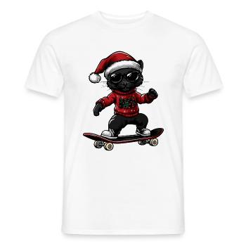 Panther Weihnachten Lustig - Männer T-Shirt - Weiß - Vorne - AI Model Male 178 dark (178cm)