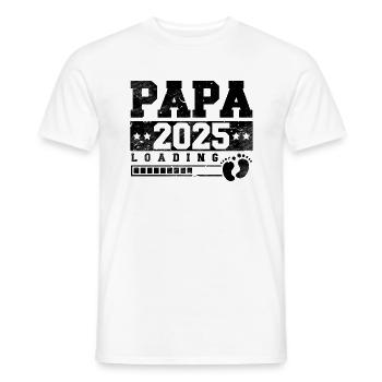 Papa 2025 loading - Männer T-Shirt - Weiß - Vorne - AI Model Male 178 dark (178cm)
