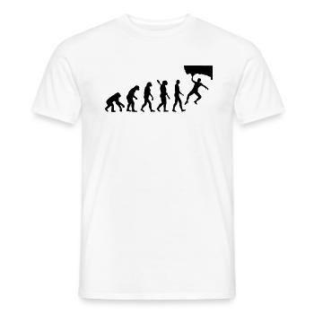 Evolution Bouldering - T-shirt homme - blanc - Devant - AI Model Male 178 dark (178cm)