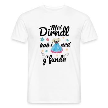 Dirndl | Mei Dirndl hob i ned g'fundn - Männer T-Shirt - Weiß - Vorne - AI Model Male 178 dark (178cm)