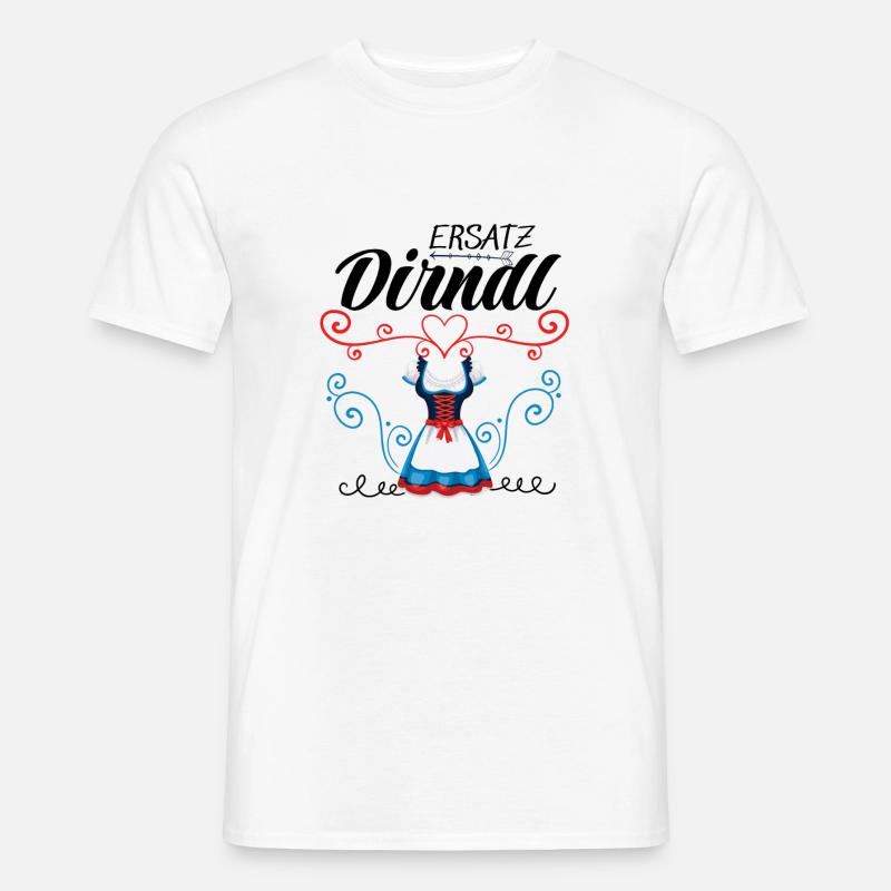 Dirndl Ersatz - Männer T-Shirt - Weiß