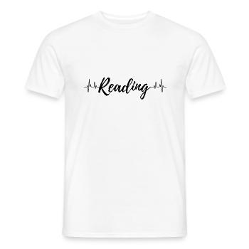 Battement de coeur de lecture. - T-shirt homme - blanc - Devant - AI Model Male 178 dark (178cm)