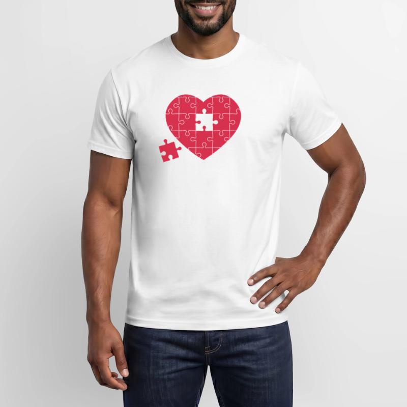 Puzzleherz Männer T-Shirt