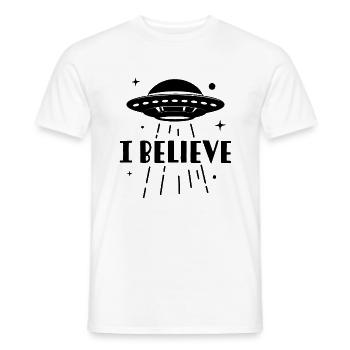 Je crois - T-shirt homme - blanc - Devant - AI Model Male 178 dark (178cm)