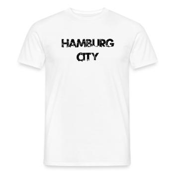 Ville de Hambourg, ville de Hambourg, Hambourg - T-shirt homme - blanc - Devant - AI Model Male 178 dark (178cm)