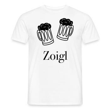 Zoigl Bier Oberpfalz Brauerei - Männer T-Shirt - Weiß - Vorne - AI Model Male 178 dark (178cm)