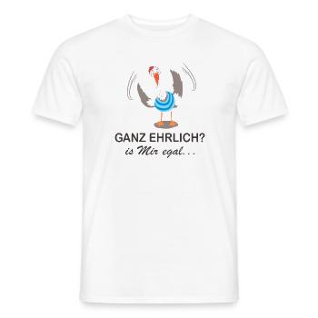 Ganz ehrlich? is mir egal... - Männer T-Shirt - Weiß - Vorne - AI Model Male 178 dark (178cm)