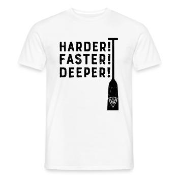 Drachenboot Harder! Faster! Deeper! Kanu Sport - Männer T-Shirt - Weiß - Vorne - AI Model Male 178 dark (178cm)