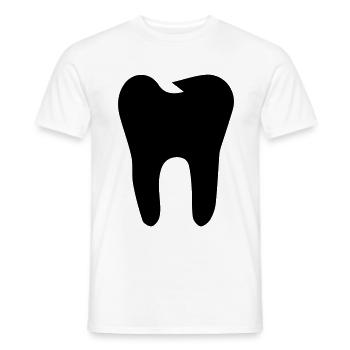 Symbole de l’icône de dent - T-shirt homme - blanc - Devant - AI Model Male 178 dark (178cm)