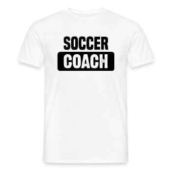 Soccer Coach - Men's T-Shirt - white - Front - AI Model Male 178 dark (178cm)