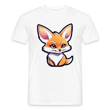Desert Fox Fennec Drawing - Men's T-Shirt - white - Front - AI Model Male 178 dark (178cm)