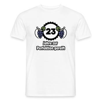 23. Geburtstag - 23 Jahre zur Perfektion gereift - Männer T-Shirt - Weiß - Vorne - AI Model Male 178 dark (178cm)