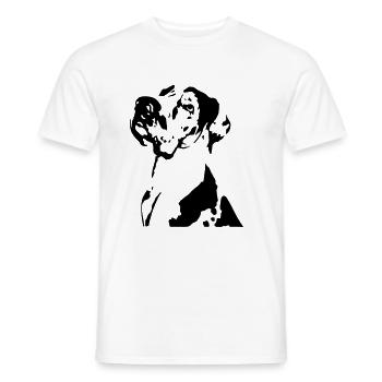 Bulldog 1 - Men's T-Shirt - white - Front - AI Model Male 178 dark (178cm)