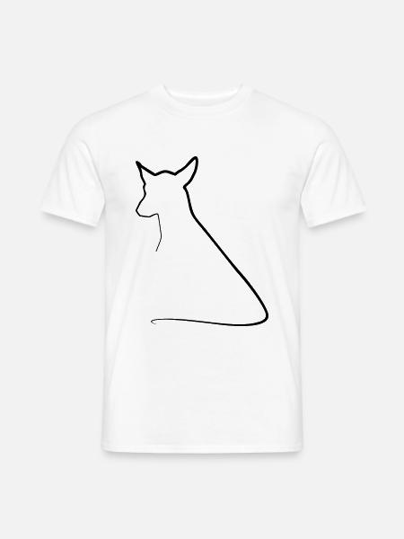 dog outline - Men's T-Shirt - white