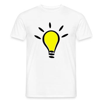 Glühbirne Licht an Idee Geschenk Idee - Männer T-Shirt - Weiß - Vorne - AI Model Male 178 dark (178cm)