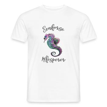Top Spaß Seepferdchen Flüsterer Geschenk Design - Männer T-Shirt - Weiß - Vorne - AI Model Male 178 dark (178cm)
