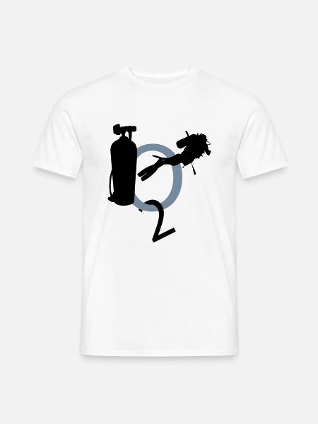 DIVING V - Men's T-Shirt - white