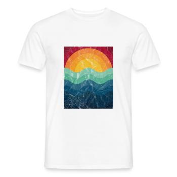 Summerfeeling Surfer Wave Retro Vintage Gift - Men's T-Shirt - white - Front - AI Model Male 178 dark (178cm)