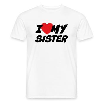 Ich liebe meine Schwester - Männer T-Shirt - Weiß - Vorne - AI Model Male 178 dark (178cm)