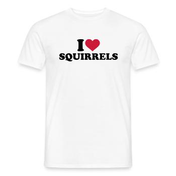 I love Squirrels - T-shirt homme - blanc - Devant - AI Model Male 178 dark (178cm)
