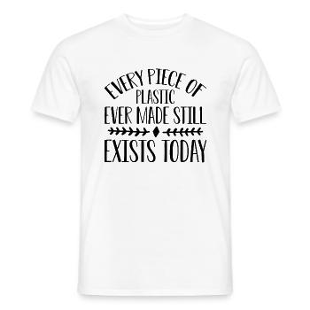 Every Piece Of Plastic Ever Made - Climate Change - Men's T-Shirt - white - Front - AI Model Male 178 dark (178cm)