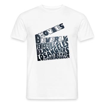 Los Angeles - T-shirt homme - blanc - Devant - AI Model Male 178 dark (178cm)