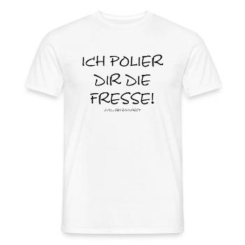 Ich polier dir die Fresse chill bin Zahnarzt - Männer T-Shirt - Weiß - Vorne - AI Model Male 178 dark (178cm)